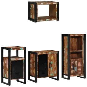 Juego de muebles de baño 4 pcs Madera reciclada maciza