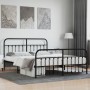 Estructura de cama cabecero y estribo metal negro 180x200 cm de vidaXL, Camas y somieres - Ref: Foro24-352600, Precio: 153,66...