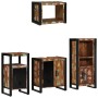 Juego de muebles de baño 4 pcs Madera reciclada maciza