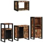 Juego de muebles de baño 4 pcs Madera reciclada maciza
