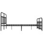 Bettgestell mit Kopf- und Fußteil aus schwarzem Metall, 180 x 200 cm von vidaXL, Betten und Lattenroste - Ref: Foro24-352600,...