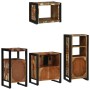 Juego de muebles de baño 4 pcs Madera reciclada maciza