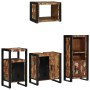 Juego de muebles de baño 4 pcs Madera reciclada maciza