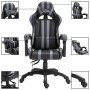 Silla de gaming de cuero sintético gris en Sillas gaming | Comprar online en Foro24