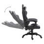 Silla de gaming de cuero sintético gris en Sillas gaming | Comprar online en Foro24