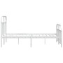 Bettgestell aus Metall mit Kopfteil und weißem Fußteil 140x190 cm von vidaXL, Betten und Lattenroste - Ref: Foro24-353702, Pr...