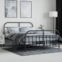 Estructura de cama cabecero y estribo metal negro 140x190 cm de vidaXL, Camas y somieres - Ref: Foro24-353653, Precio: 121,47...