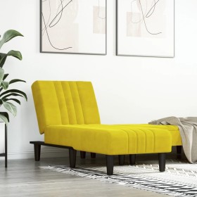 Sofá diván de terciopelo amarillo