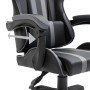 Silla de gaming de cuero sintético gris en Sillas gaming | Comprar online en Foro24
