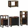 Juego de muebles de baño 4 pcs Madera reciclada maciza