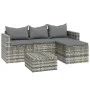 3-teiliges Gartenmöbel-Set und graue synthetische Rattankissen von vidaXL, Gartensets - Ref: Foro24-362331, Preis: 282,20 €, ...
