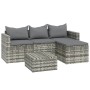 3-teiliges Gartenmöbel-Set und graue synthetische Rattankissen von vidaXL, Gartensets - Ref: Foro24-362331, Preis: 292,54 €, ...