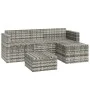 3-teiliges Gartenmöbel-Set und graue synthetische Rattankissen von vidaXL, Gartensets - Ref: Foro24-362331, Preis: 282,20 €, ...
