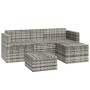 3-teiliges Gartenmöbel-Set und graue synthetische Rattankissen von vidaXL, Gartensets - Ref: Foro24-362331, Preis: 292,54 €, ...