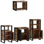 Juego de muebles de baño 4 pcs Madera reciclada maciza