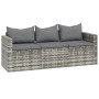 3-teiliges Gartenmöbel-Set und graue synthetische Rattankissen von vidaXL, Gartensets - Ref: Foro24-362331, Preis: 292,54 €, ...