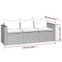 3-teiliges Gartenmöbel-Set und graue synthetische Rattankissen von vidaXL, Gartensets - Ref: Foro24-362331, Preis: 282,20 €, ...