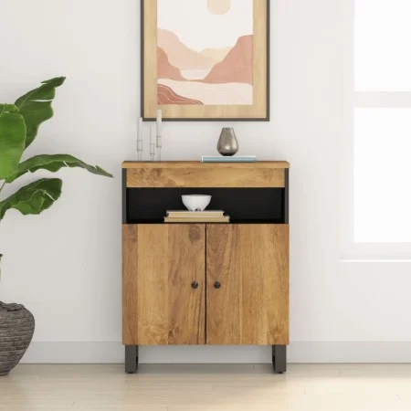 Sideboard with 2 doors solid mango wood 60x33x75 cm by vidaXL, Sideboards - Ref: Foro24-352916, Price: 142,91 €, Discount: %