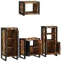 Juego de muebles de baño 4 pcs Madera reciclada maciza