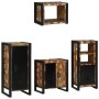 Juego de muebles de baño 4 pcs Madera reciclada maciza
