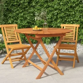 Folding garden table solid teak wood Ø 85x75 cm by vidaXL, Garden tables - Ref: Foro24-362619, Price: 160,17 €, Discount: %