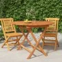 Folding garden table solid teak wood Ø 85x75 cm by vidaXL, Garden tables - Ref: Foro24-362619, Price: 160,17 €, Discount: %