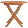 Folding garden table solid teak wood Ø 85x75 cm by vidaXL, Garden tables - Ref: Foro24-362619, Price: 214,32 €, Discount: %