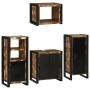 Juego de muebles de baño 4 pcs Madera reciclada maciza
