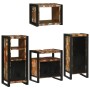 Juego de muebles de baño 4 pcs Madera reciclada maciza