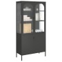 Tall glass and black steel sideboard 90x40x180 cm by vidaXL, Sideboards - Ref: Foro24-353000, Price: 352,05 €, Discount: %