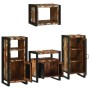 Juego de muebles de baño 4 pcs Madera reciclada maciza