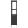 Tall glass and black steel sideboard 90x40x180 cm by vidaXL, Sideboards - Ref: Foro24-353000, Price: 352,05 €, Discount: %