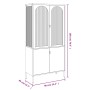 Tall glass and black steel sideboard 90x40x180 cm by vidaXL, Sideboards - Ref: Foro24-353000, Price: 352,05 €, Discount: %