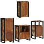 Juego de muebles de baño 4 pcs Madera reciclada maciza