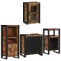 Juego de muebles de baño 4 pcs Madera reciclada maciza
