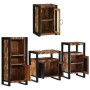 Juego de muebles de baño 4 pcs Madera reciclada maciza