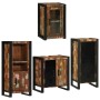 Juego de muebles de baño 4 pcs Madera reciclada maciza
