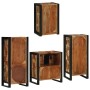 Juego de muebles de baño 4 pcs Madera reciclada maciza