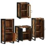 Juego de muebles de baño 4 pcs Madera reciclada maciza