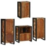 Juego de muebles de baño 4 pcs Madera reciclada maciza