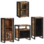 Juego de muebles de baño 4 pcs Madera reciclada maciza