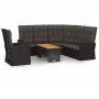 3-teiliges Gartenmöbel-Set und schwarze synthetische Rattankissen von vidaXL, Gartensets - Ref: Foro24-362177, Preis: 520,06 ...