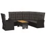 3-teiliges Gartenmöbel-Set und schwarze synthetische Rattankissen von vidaXL, Gartensets - Ref: Foro24-362177, Preis: 520,06 ...
