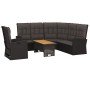 3-teiliges Gartenmöbel-Set und schwarze synthetische Rattankissen von vidaXL, Gartensets - Ref: Foro24-362177, Preis: 581,85 ...