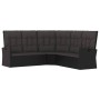 3-teiliges Gartenmöbel-Set und schwarze synthetische Rattankissen von vidaXL, Gartensets - Ref: Foro24-362177, Preis: 581,85 ...
