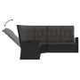 3-teiliges Gartenmöbel-Set und schwarze synthetische Rattankissen von vidaXL, Gartensets - Ref: Foro24-362177, Preis: 520,06 ...