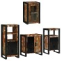 Juego de muebles de baño 4 pcs Madera reciclada maciza