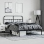 Estructura de cama con cabecero metal negro 140x200 cm de vidaXL, Camas y somieres - Ref: Foro24-352579, Precio: 116,37 €, De...