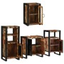 Juego de muebles de baño 4 pcs Madera reciclada maciza