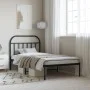 Estructura de cama con cabecero metal negro 107x203 cm de vidaXL, Camas y somieres - Ref: Foro24-353631, Precio: 79,42 €, Des...